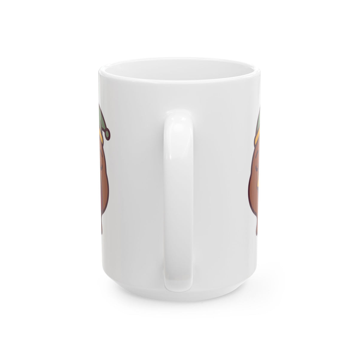 "The Turkey Made Me Do It" White Ceramic Mug — Graphic
