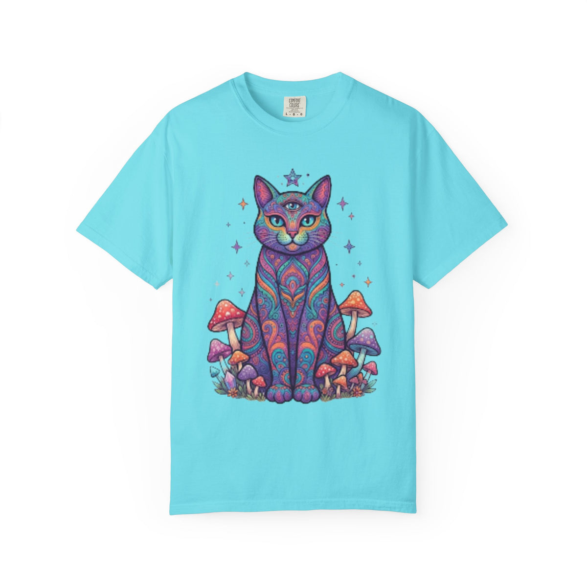 "Hippy Cat" Unisex Garment-Dyed Tee