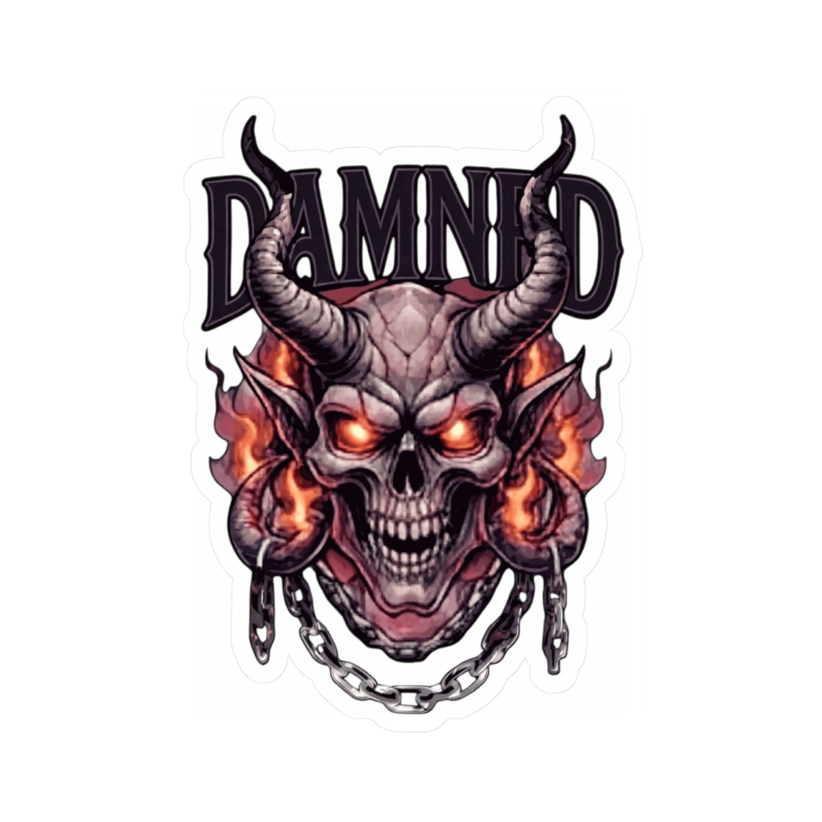 "Damned" Sticker — Main
