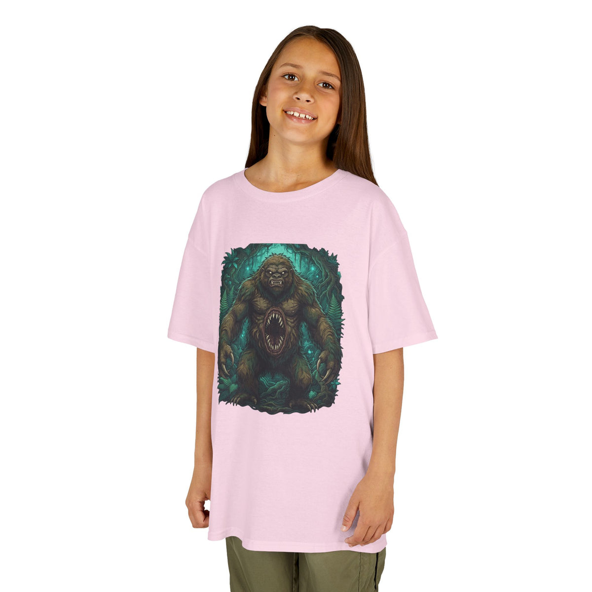 Color: Light Pink | Mapinguari (Amazon Rainforest) Kids Tee