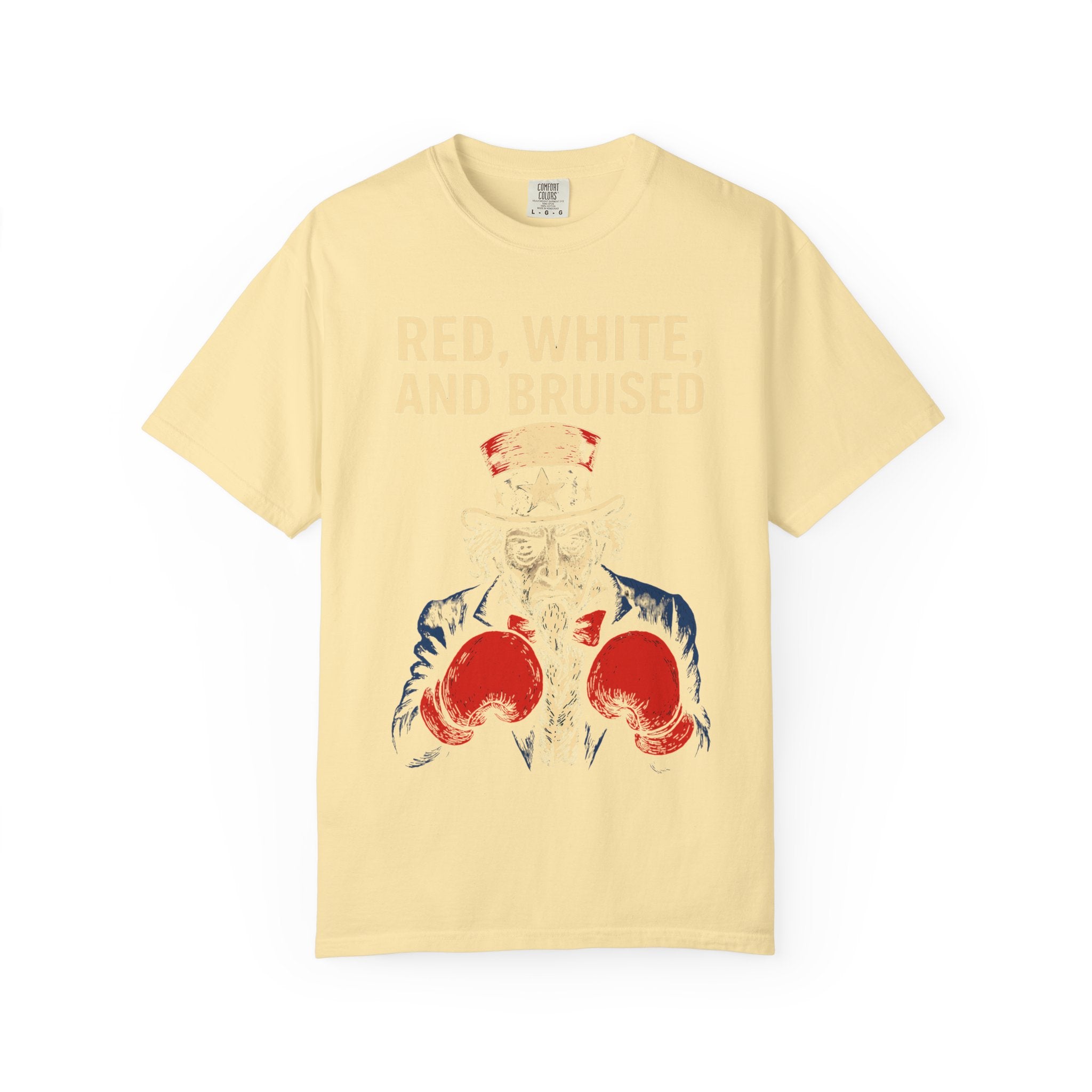 "RED, WHITE, AND BRUISED" Unisex Garment-Dyed T-shirt