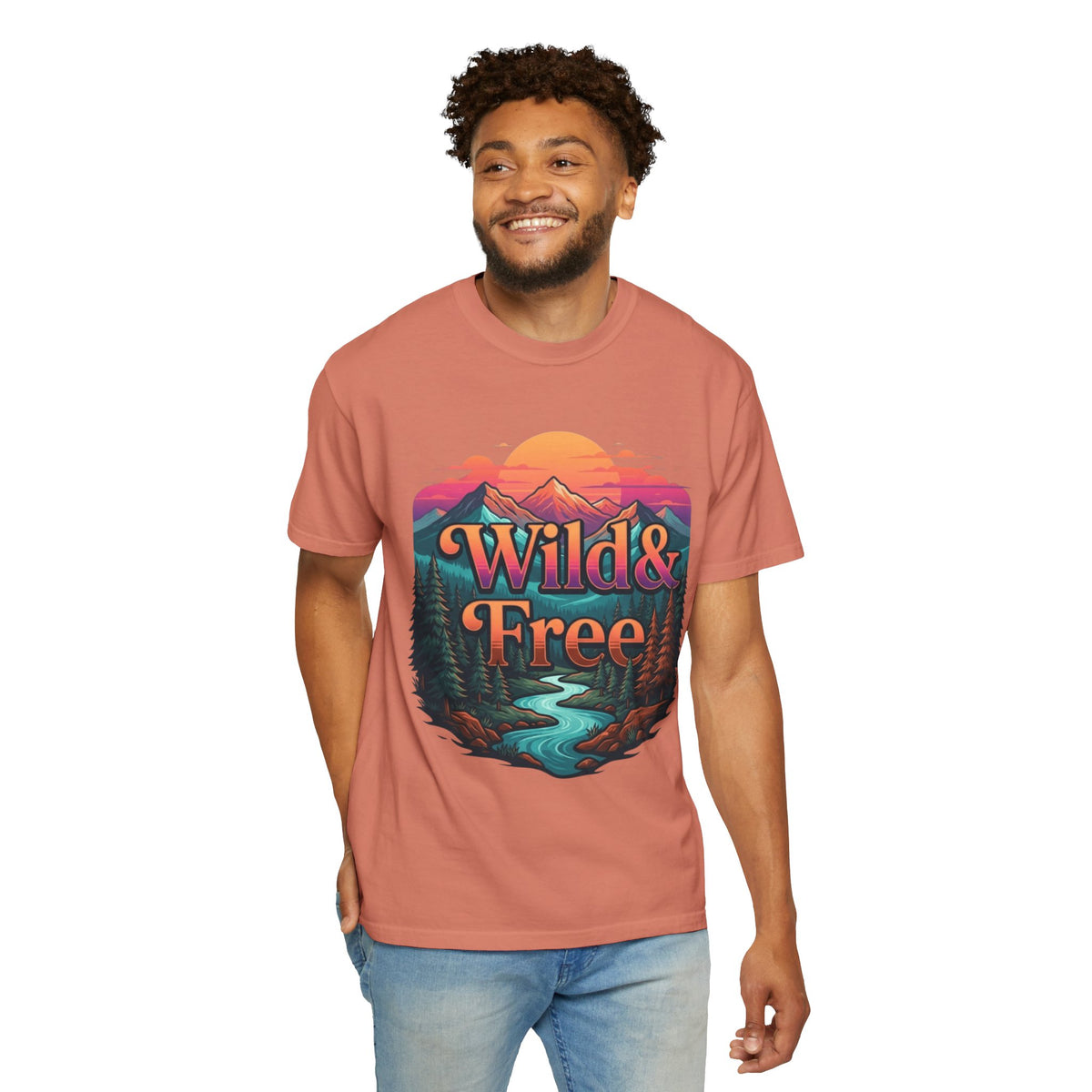 Color: Terracotta | Wild & Free Unisex Garment-Dyed Tee