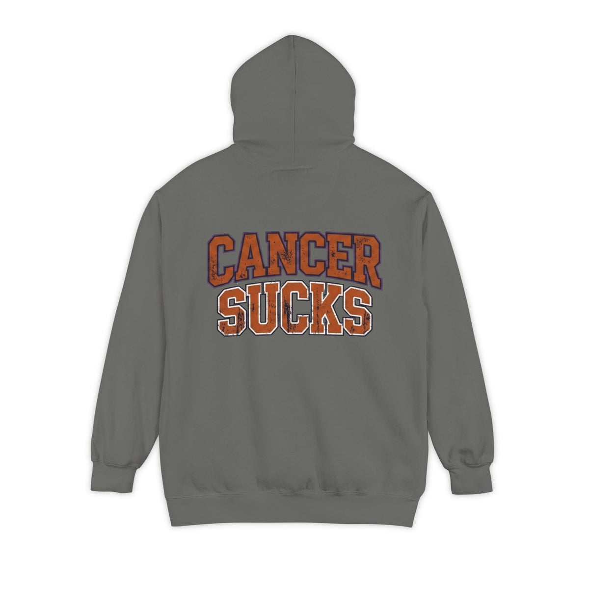 Color: Grey | Cancer Sucks Garment-Dyed Hoodie