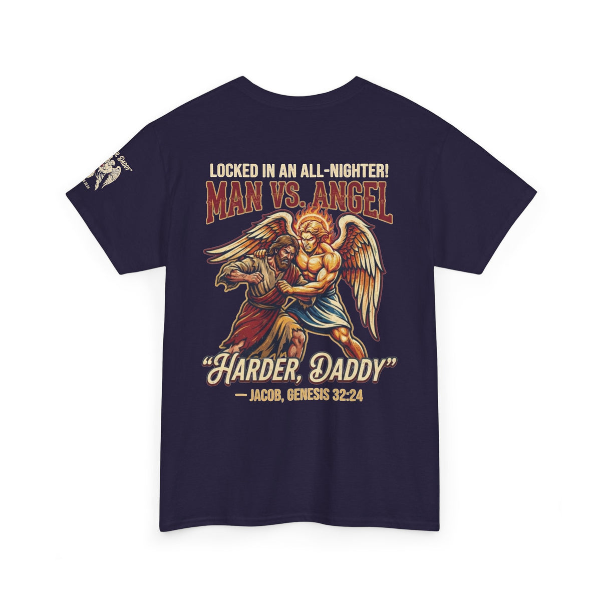 Good Book Series Man vs Angel Premium Graphic Tee