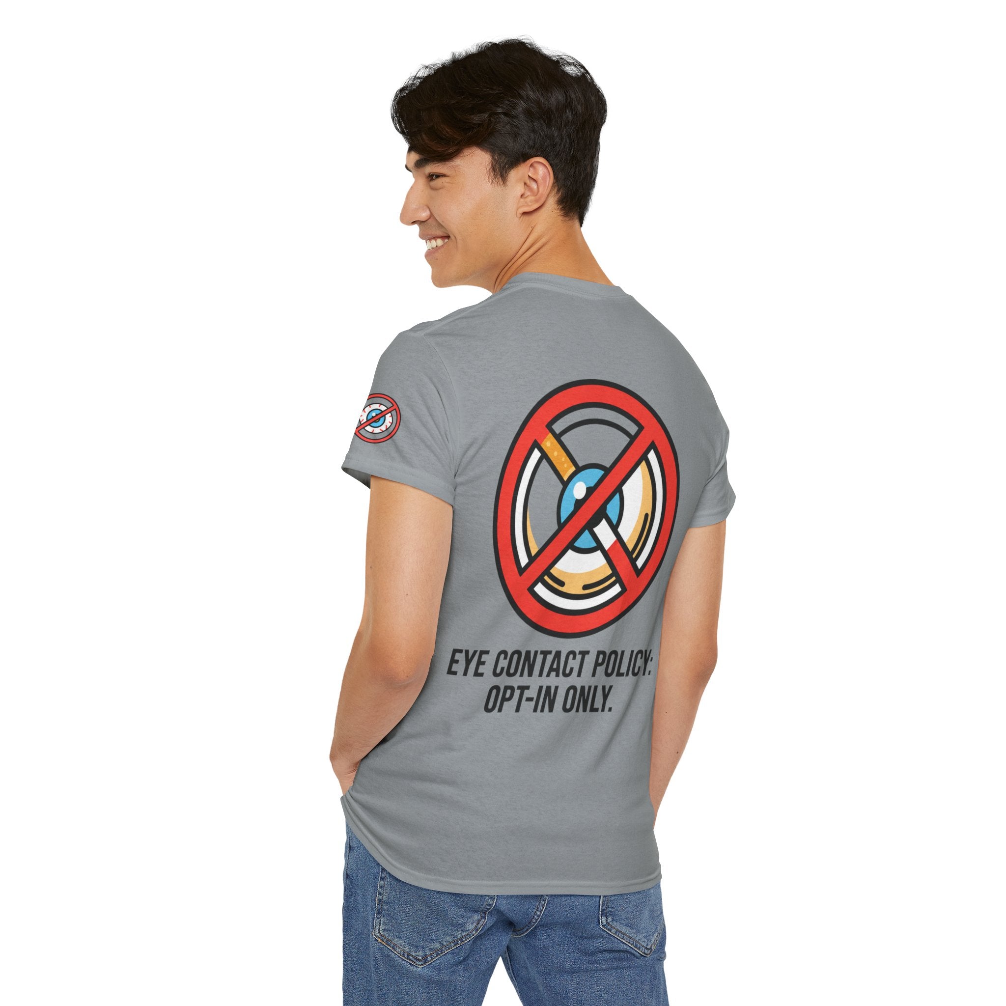 "Eye Contact Policy" Premium Graphic Tee