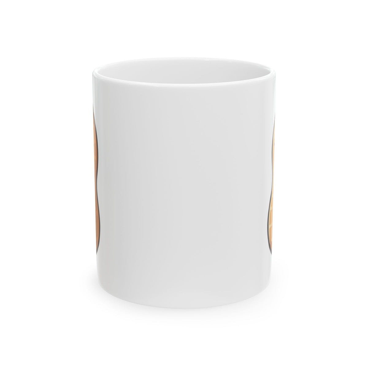 "Warning Contains Nuts" White Ceramic Mug — Graphic