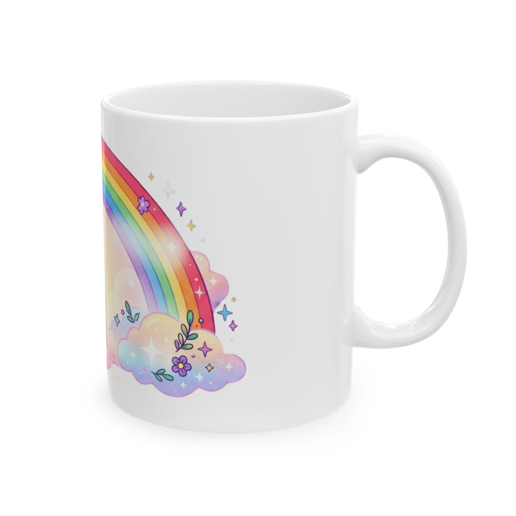 "Gay Away The Pray" White Ceramic Mug — Graphic