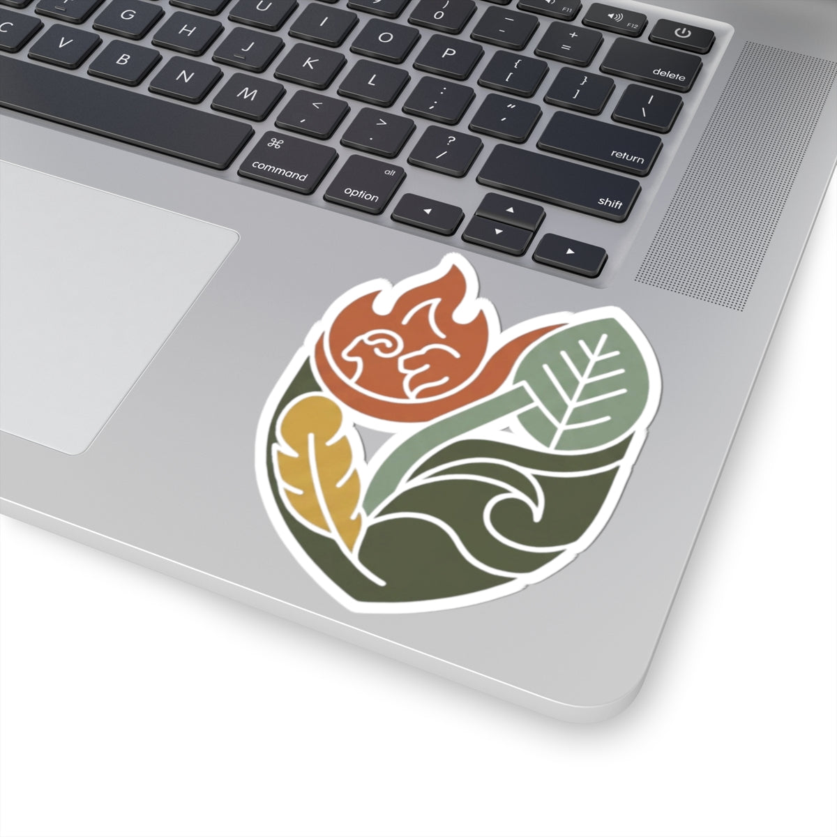 "Four Elements- Fire, Earth, Air, Water" Sticker