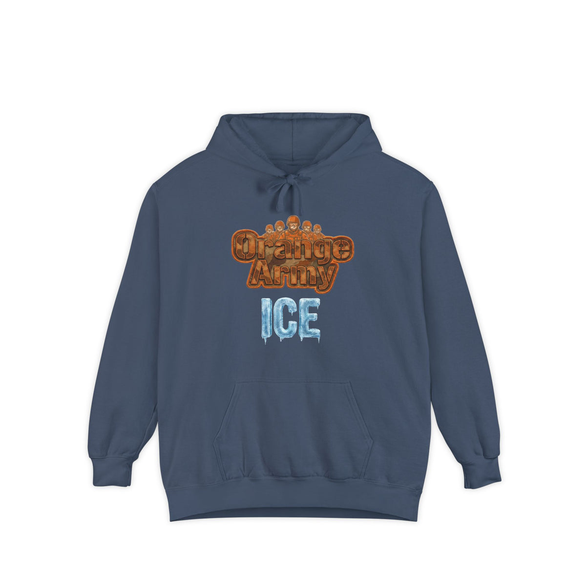 Color: Denim | Cold-Blooded Infantry | Garment-Dyed Hoodie — AttitudeShirts