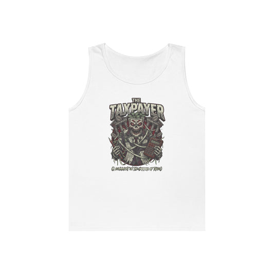 Color: White | Horror of Taxes Tank Top