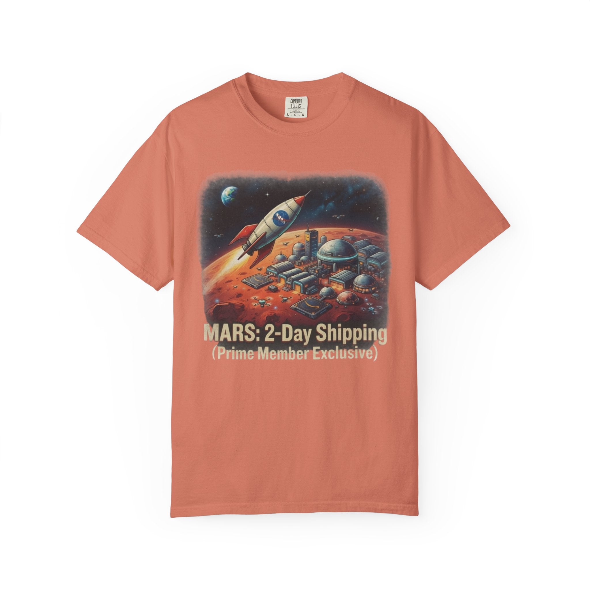 "Mars 2 Day Shipping" Unisex Garment-Dyed Tee