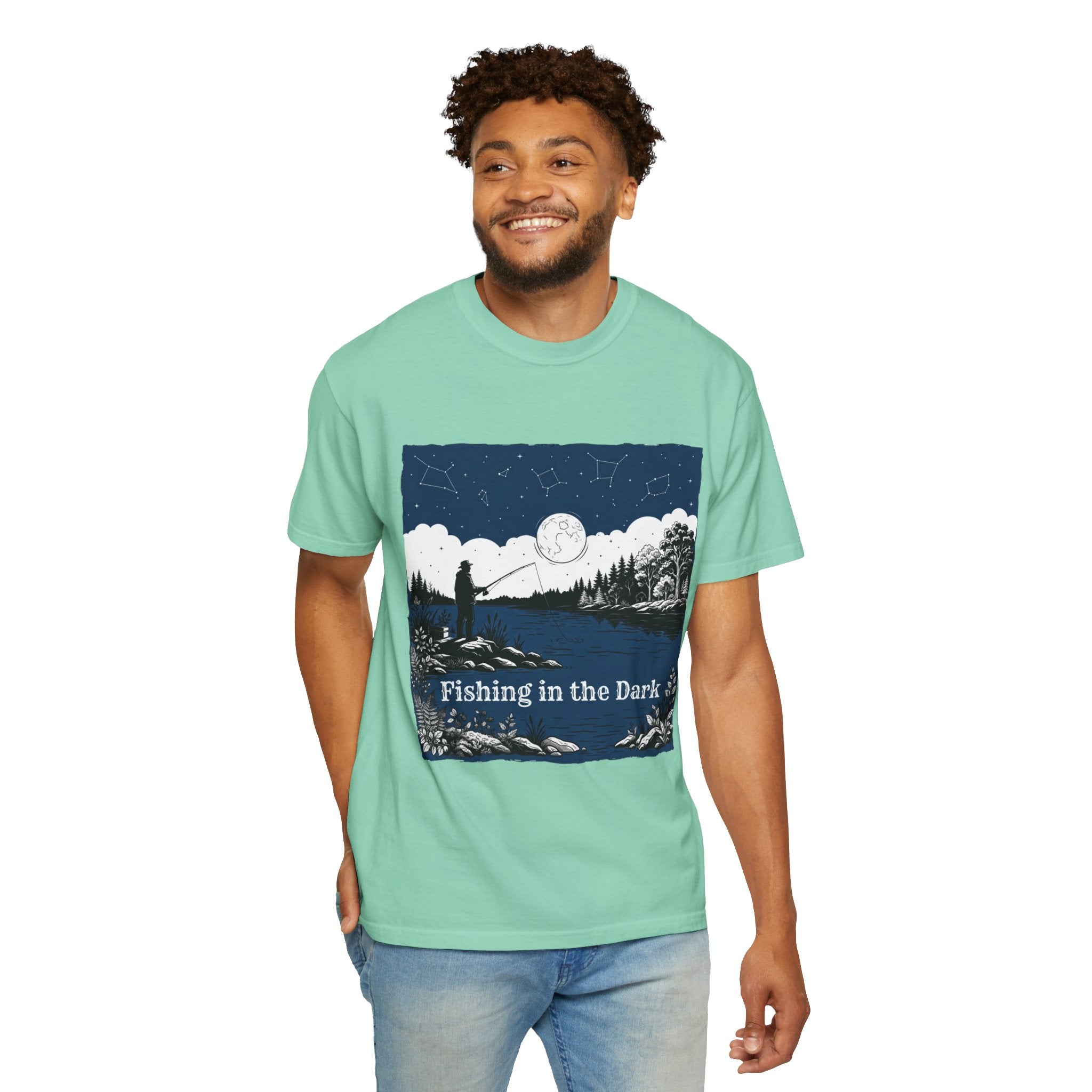 "Fishing in the Dark" Unisex Garment-Dyed Tee