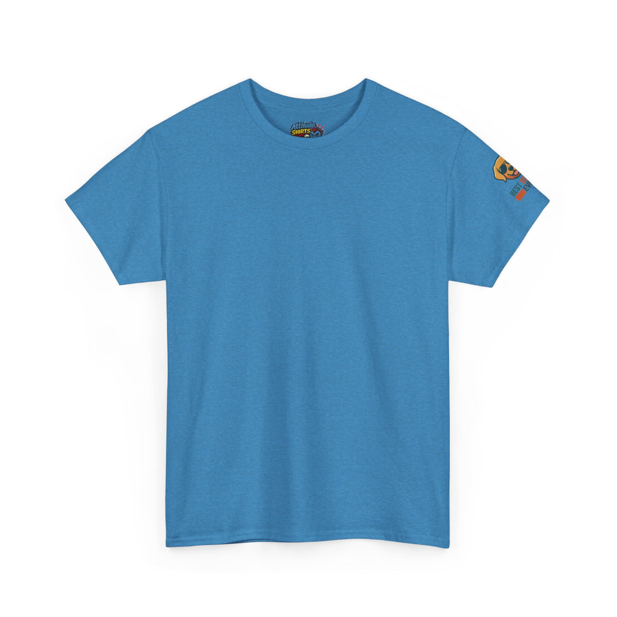 Color: Heather Sapphire | Best Dog Dad Premium Graphic Tee
