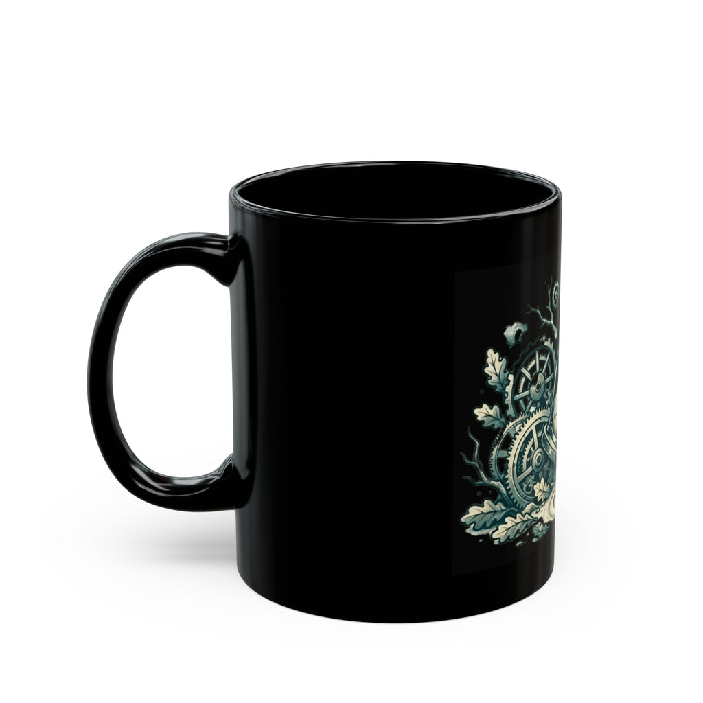 "Time is a Thief" Black Ceramic Mug — Graphic