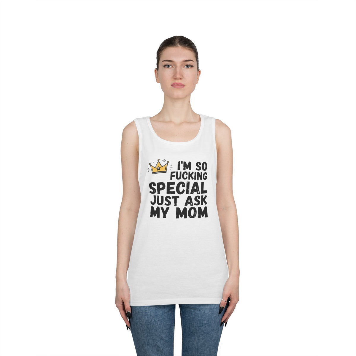 Color: White | I'm Fucking Special Tank Top
