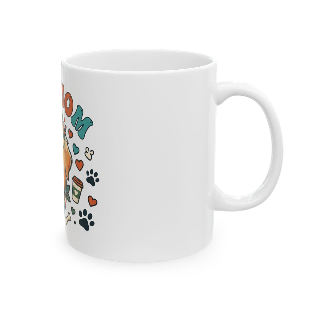 "Dog Mom" White Ceramic Mug