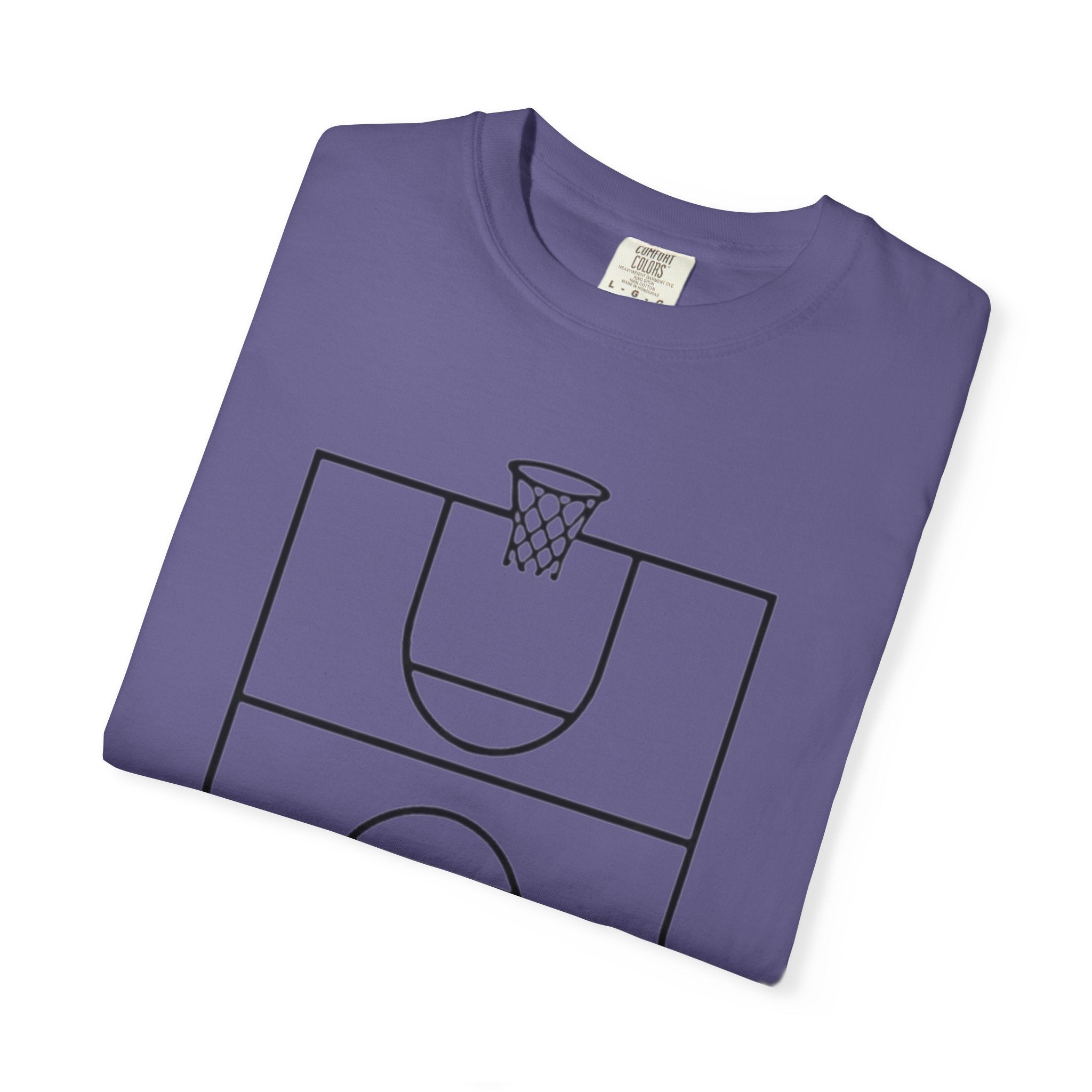 “3‑Point Covenant: Faith, Family, Free Throws" Unisex Garment-Dyed T-shirt