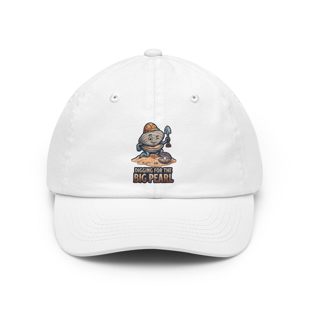 Color: White | Digging For The Big Pearl Dad Hat