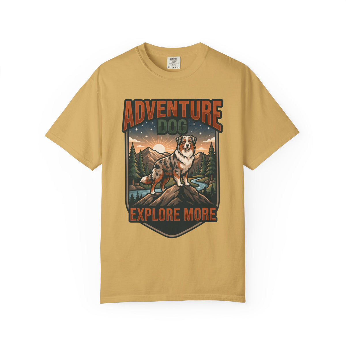 "Adventure Dog" Unisex Garment-Dyed Tee