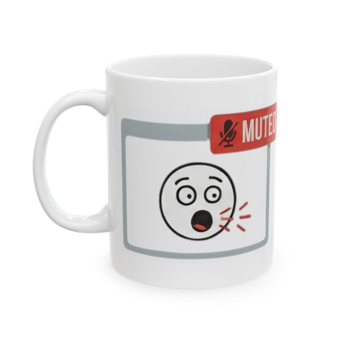 "I Found The Mute" White Ceramic Mug — Graphic