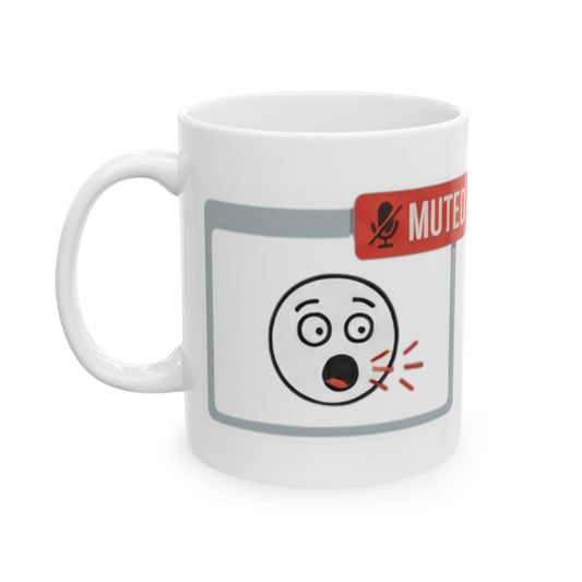 "I Found The Mute" White Ceramic Mug — Graphic