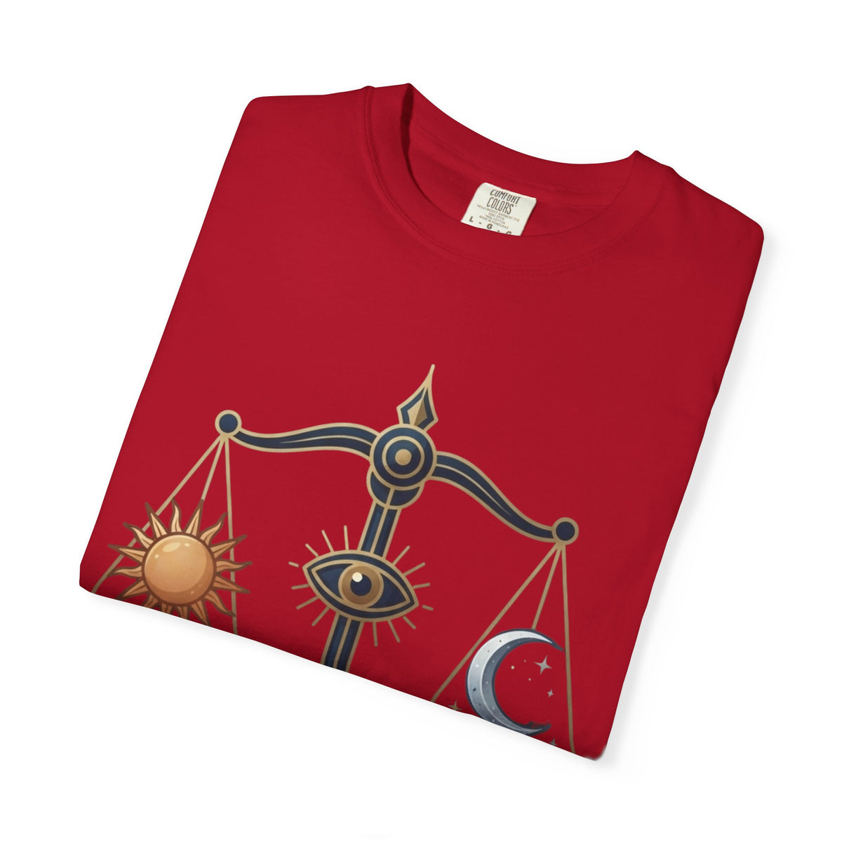 "Libra The Balanced Scales" Unisex Garment-Dyed Tee