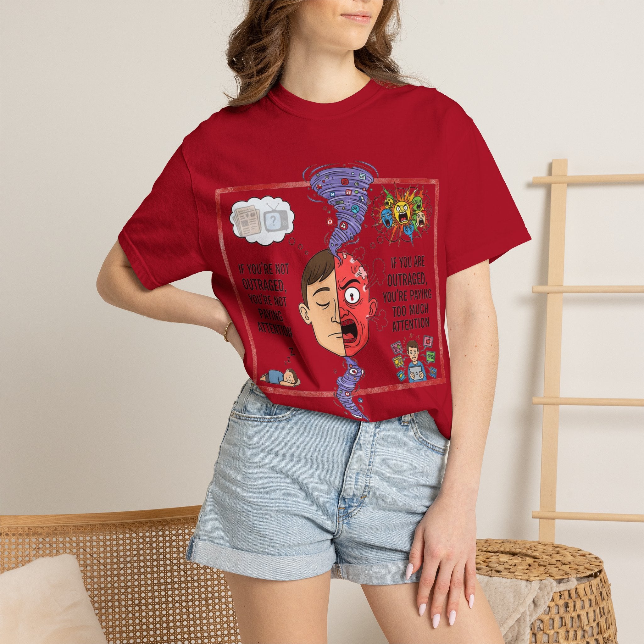 "The Outrage Paradox" Unisex Garment-Dyed T-shirt
