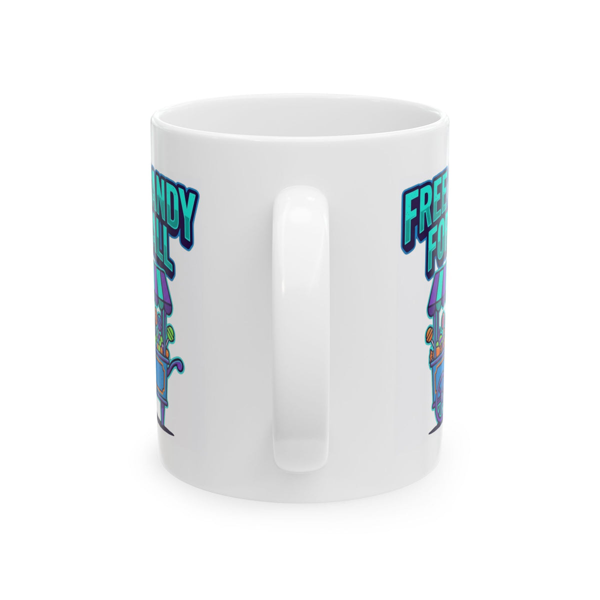 "Free Candy For All" White Ceramic Mug