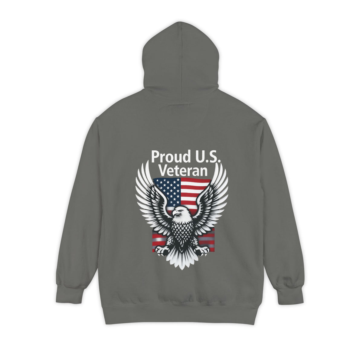 Color: Grey | Proud Veteran Garment-Dyed Hoodie