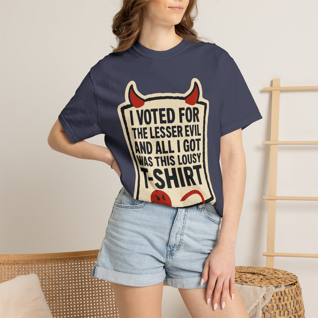 "Lesser Evil" Unisex Garment-Dyed T-shirt