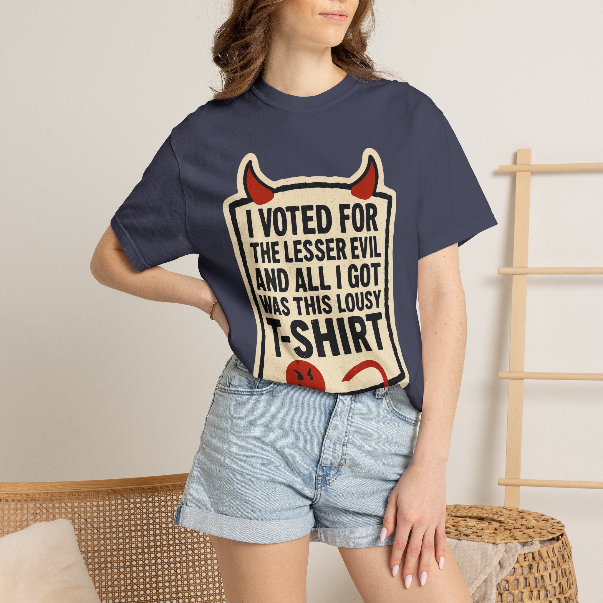 "Lesser Evil" Unisex Garment-Dyed T-shirt