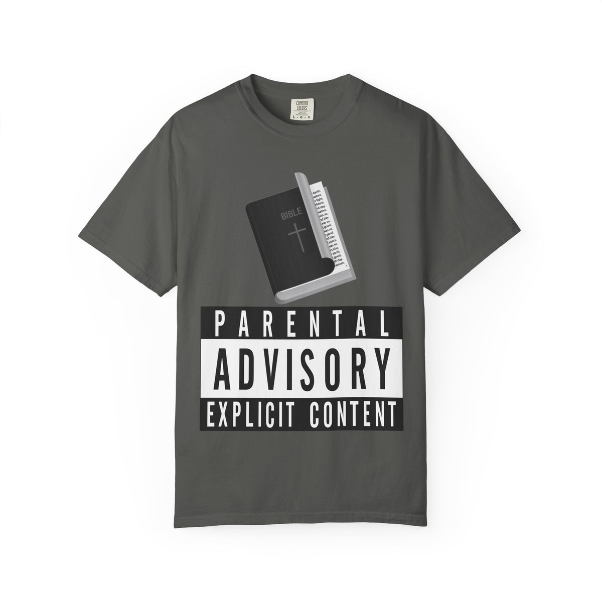 Color: Pepper | Rated R for Religious Unisex Garment-Dyed T-shirt