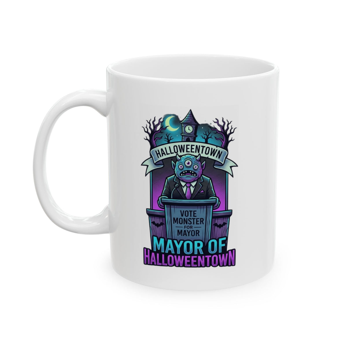 "Mayor Of Halloweentown" White Ceramic Mug