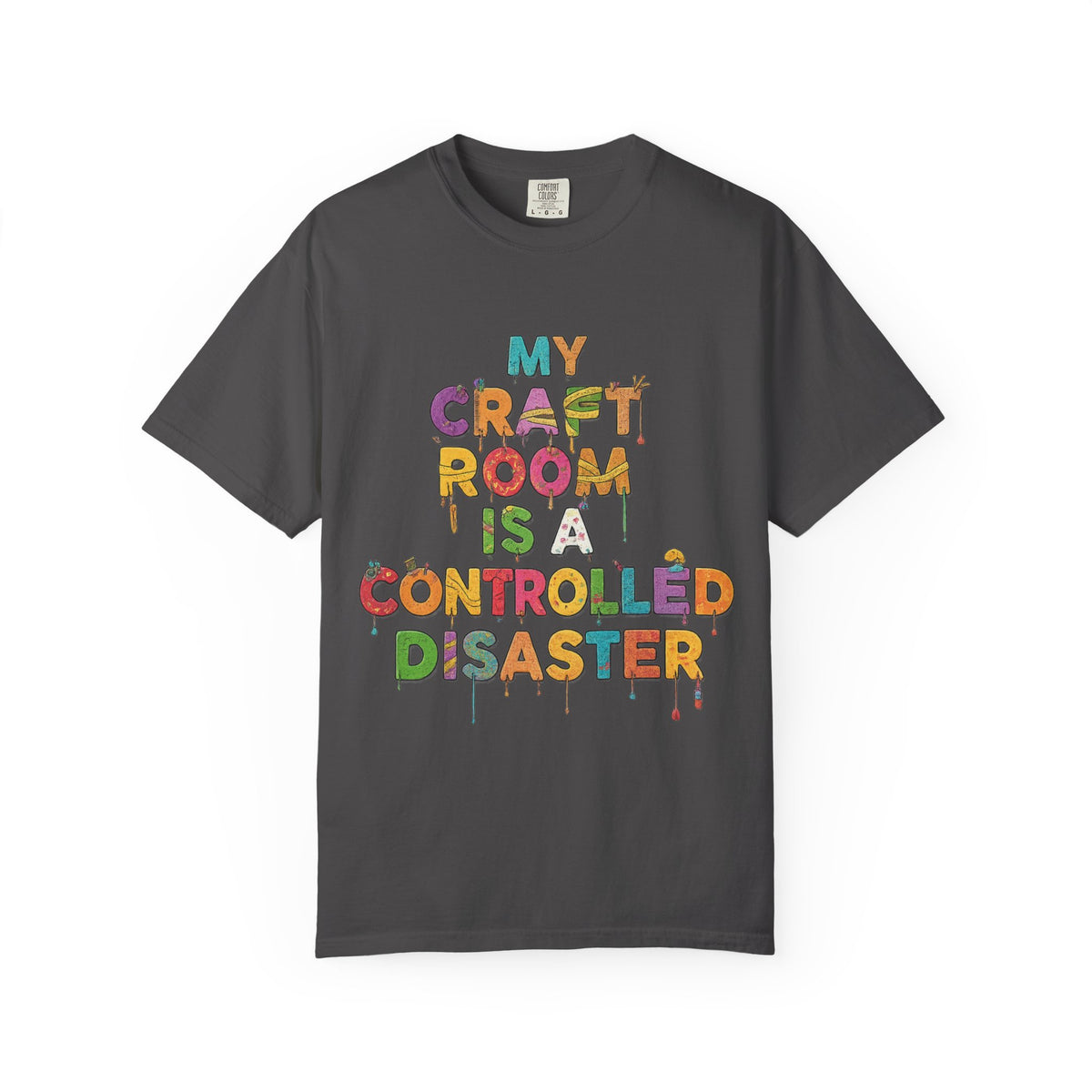 Color: Graphite | My Craft Room, My Rules | Garment-Dyed Tee — AttitudeShirts