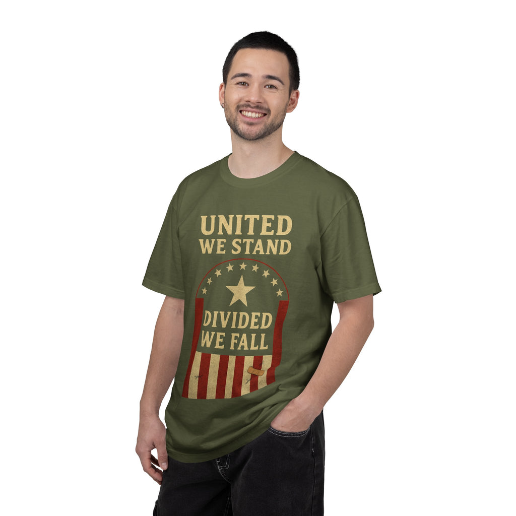 "Divided We Fall" Unisex Garment-Dyed T-shirt