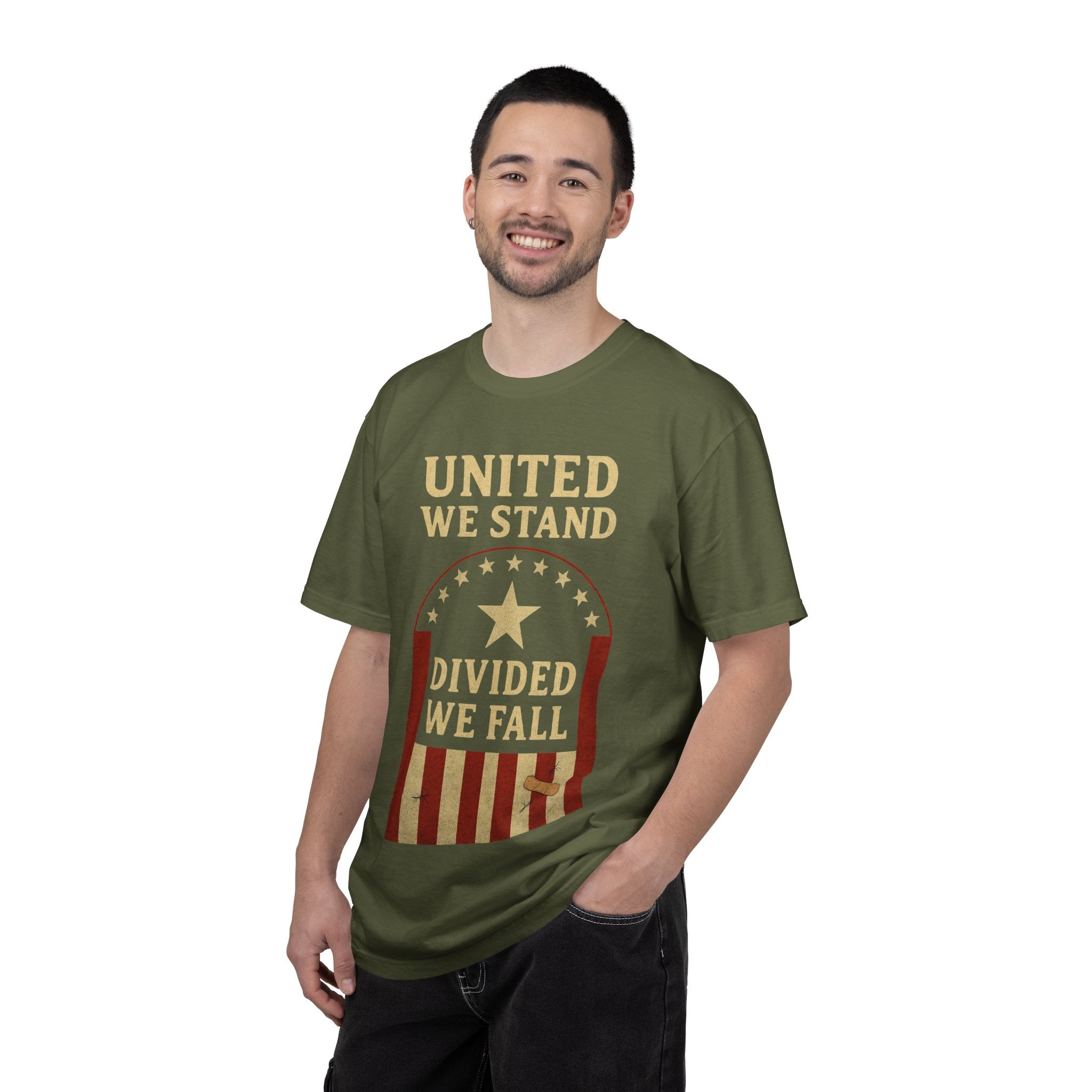 "Divided We Fall" Unisex Garment-Dyed T-shirt