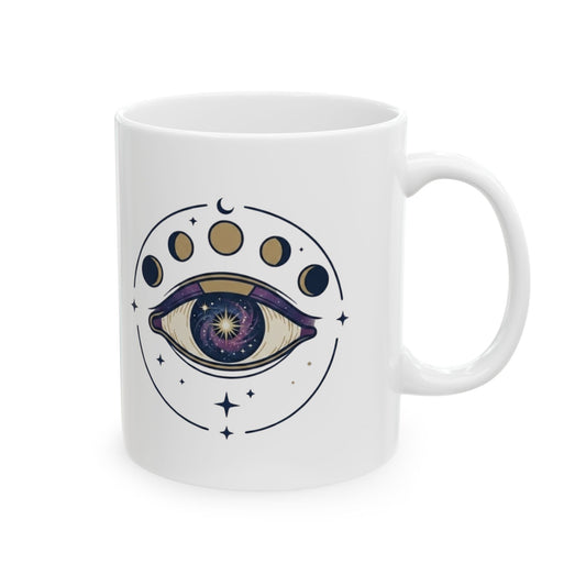 "Trust the Universe" White Ceramic Mug — Graphic