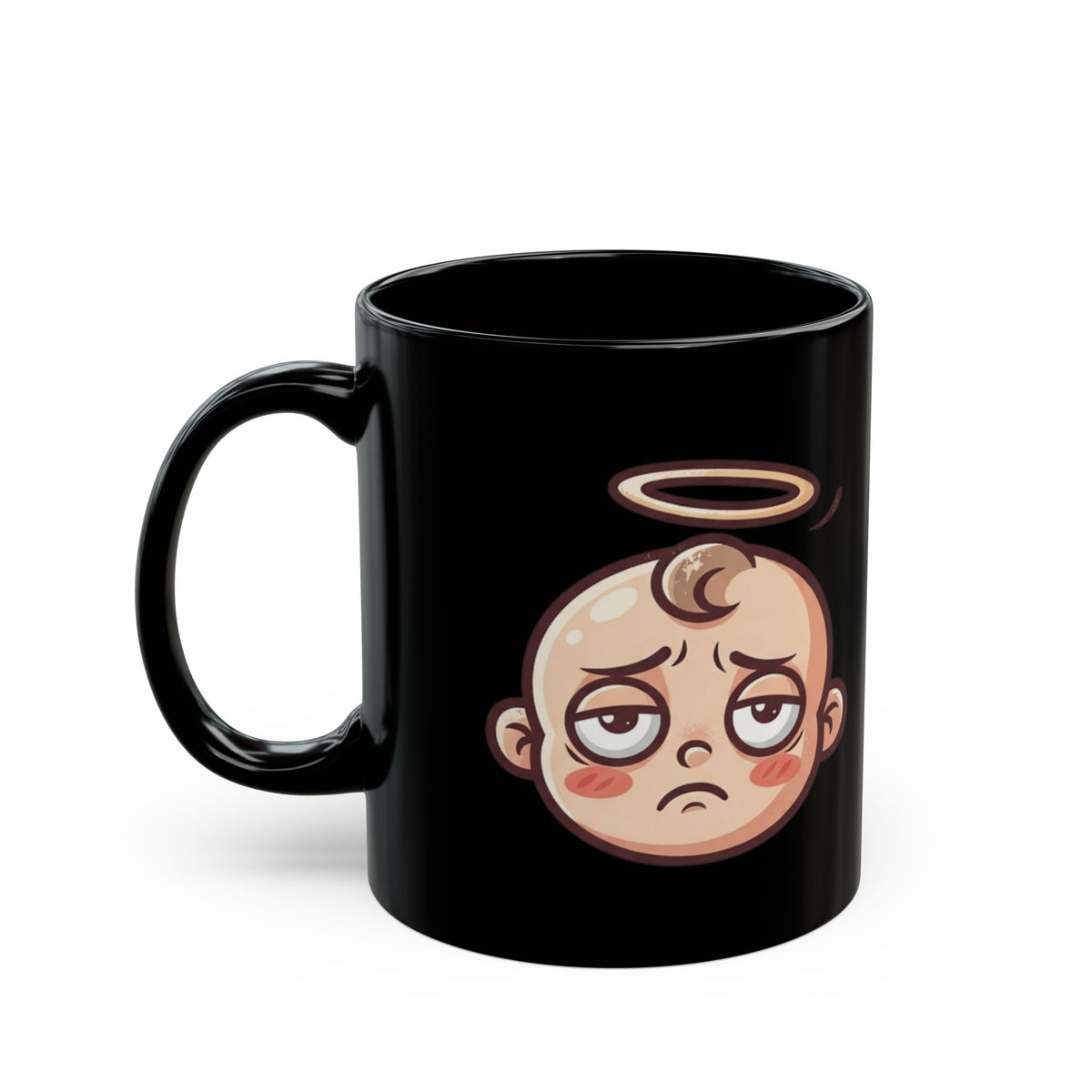 "Sweet Baby Jesus" Black Ceramic Mug — Graphic