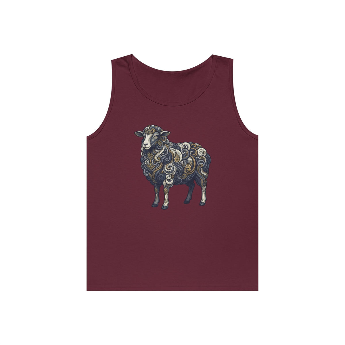Color: Maroon | Barnyard Sheep Tank Top
