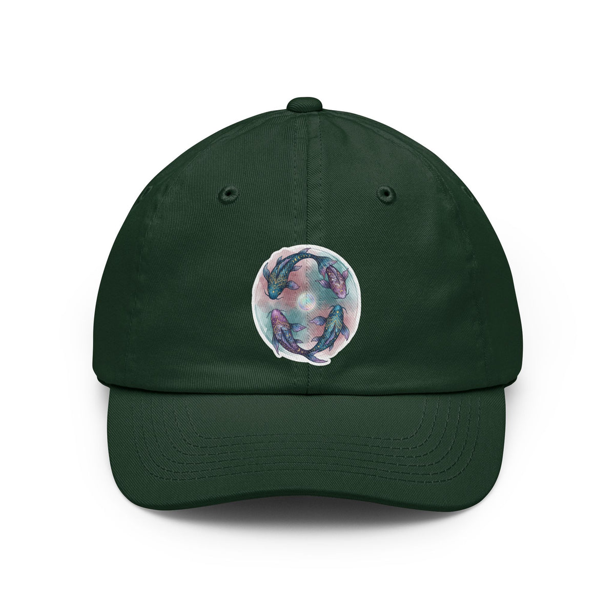 Color: Forest Green | Pisces The Infinite Fish Dad Hat
