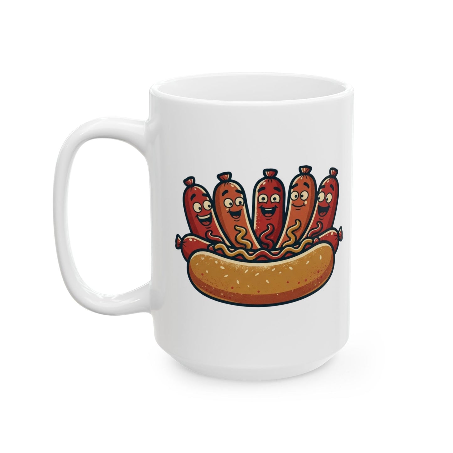 "Sausage Party" White Ceramic Mug — Graphic