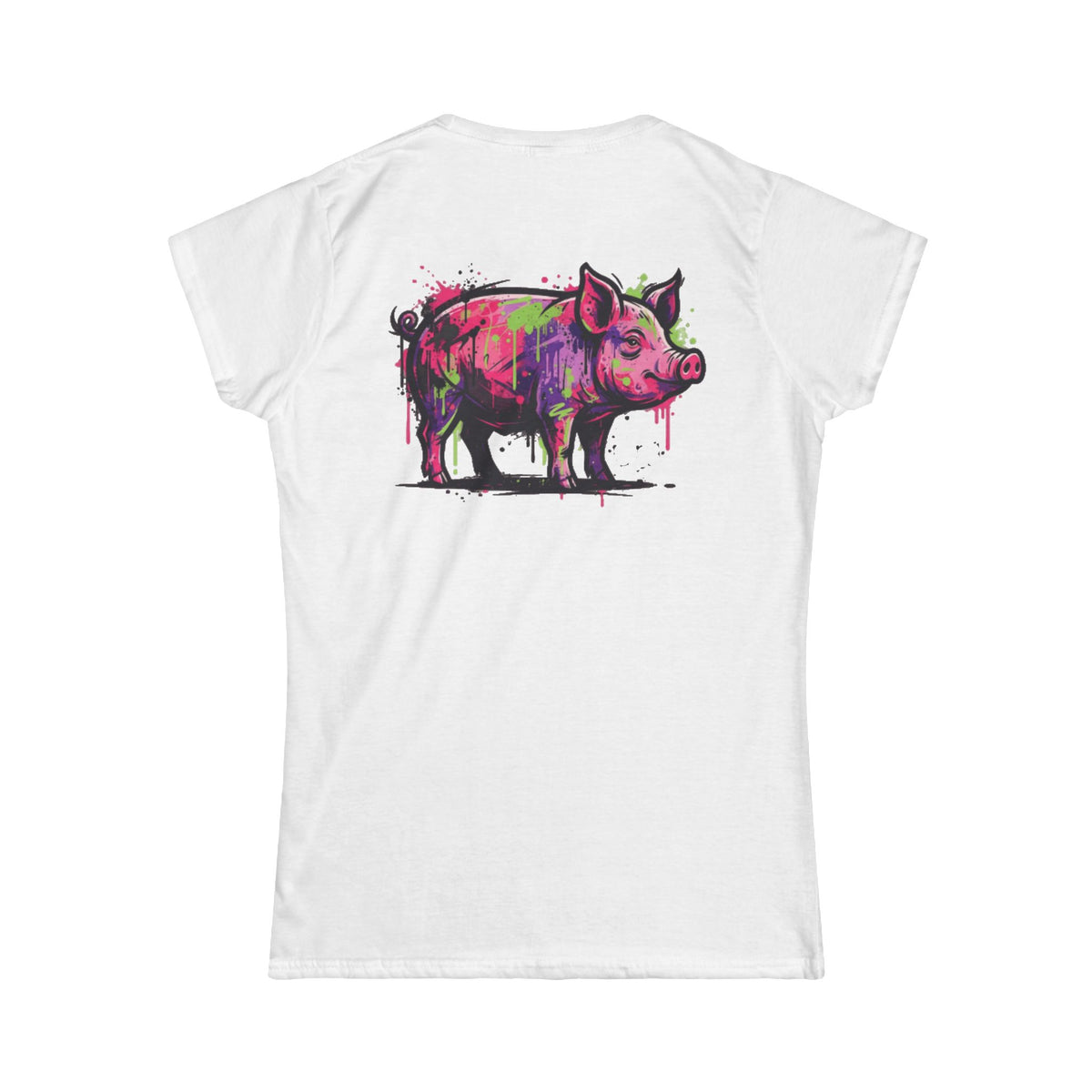 Color: White | Barnyard Pig Women's Tee