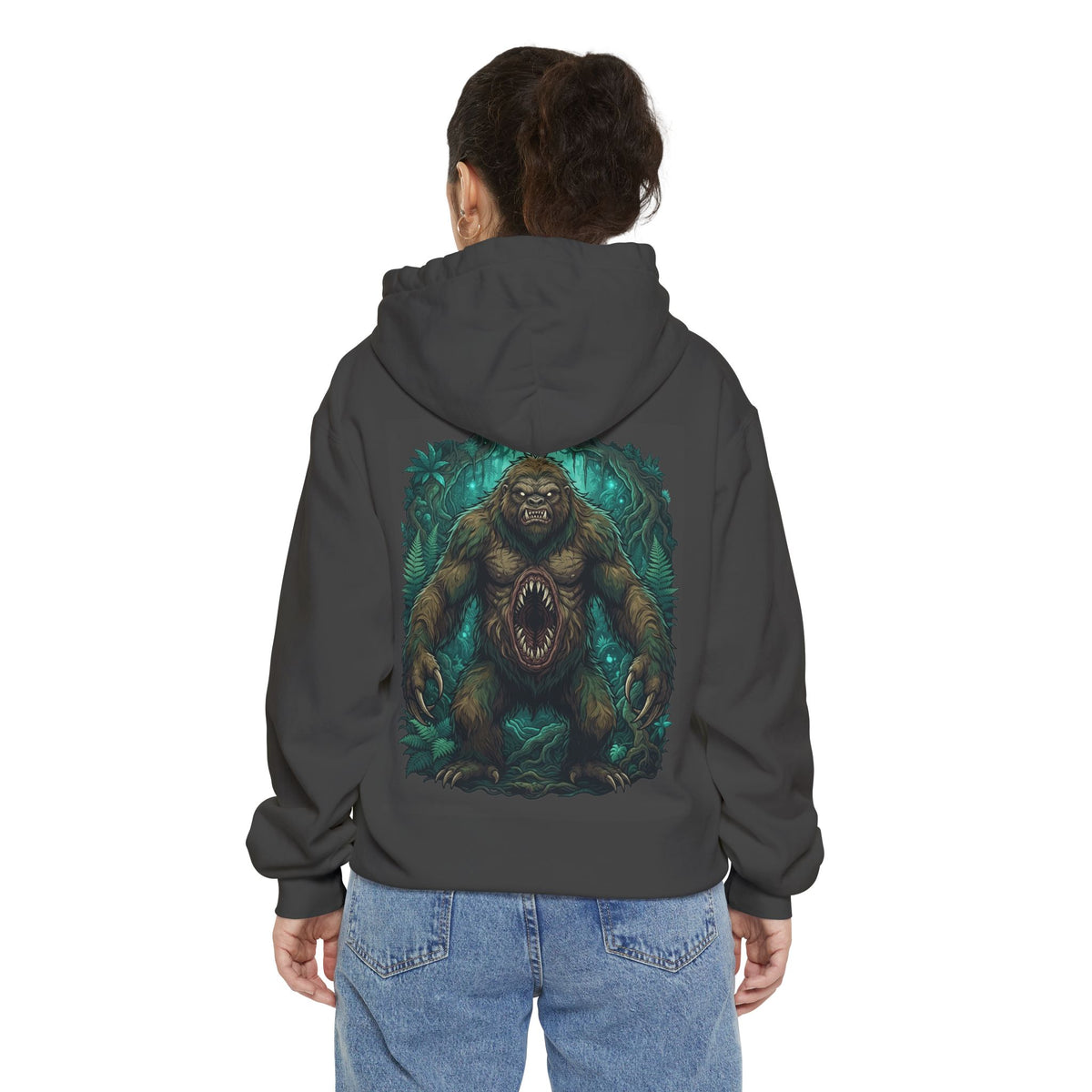 Color: Pepper | Mapinguari (Amazon Rainforest) Garment-Dyed Hoodie