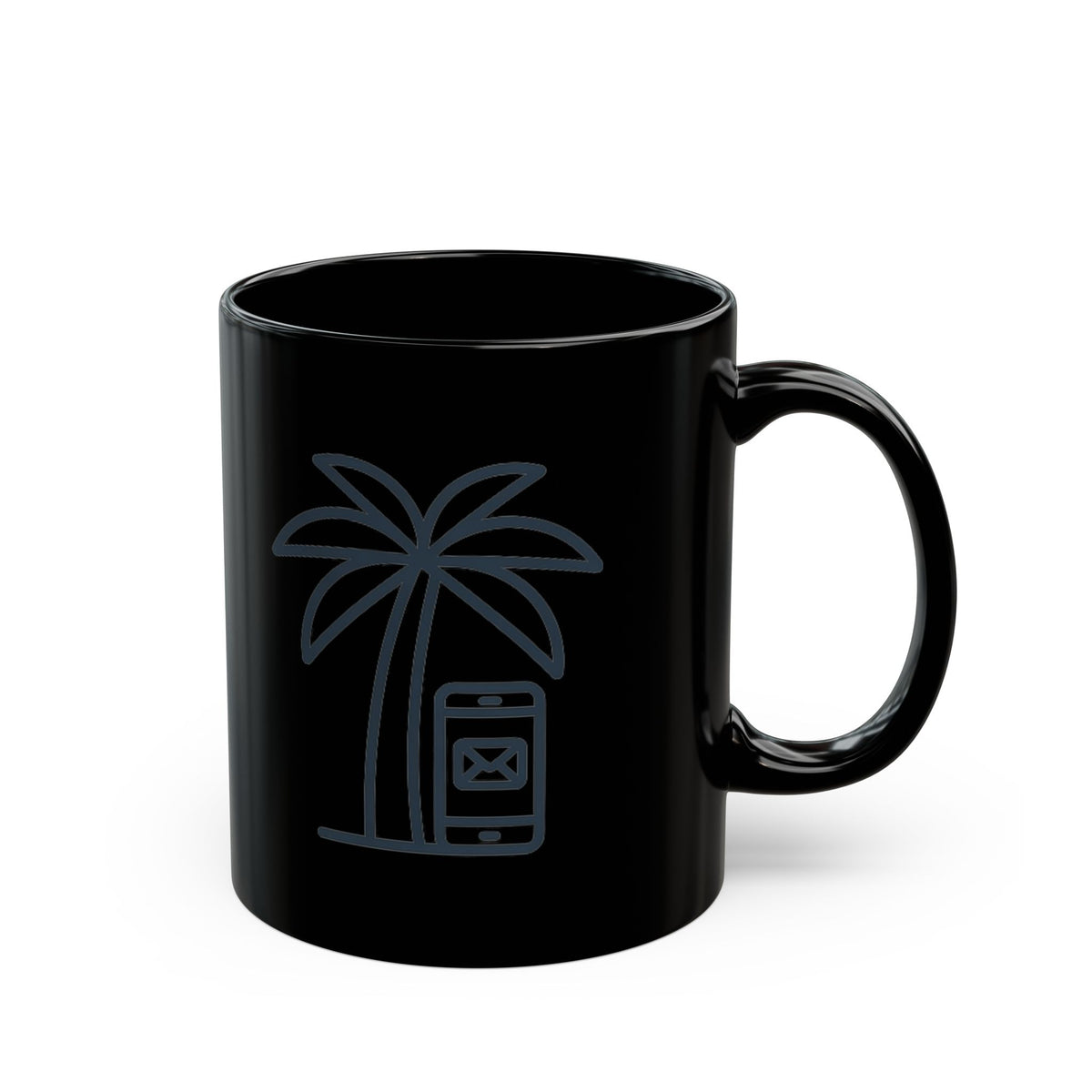 "Out of Office" Black Ceramic Mug — Graphic