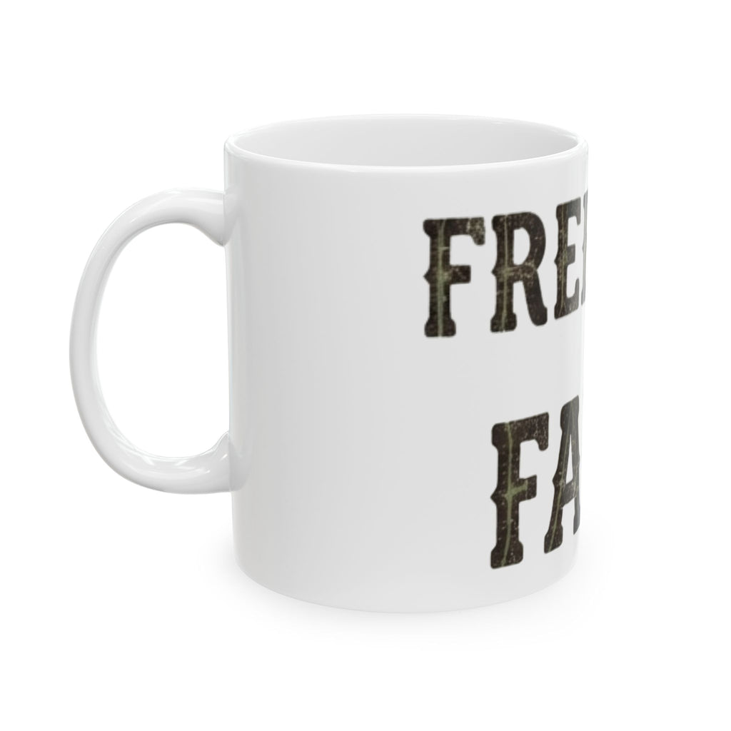 "Religious Freedom" White Ceramic Mug — Graphic