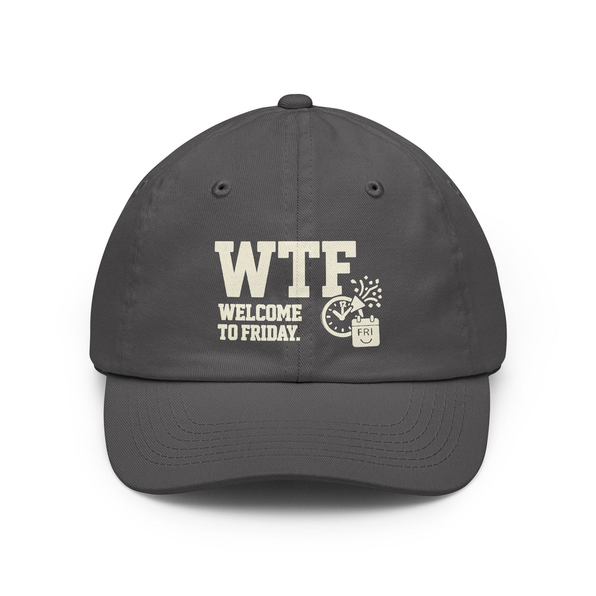 Color: Charcoal | Finally Freaking Friday | Dad Hat — AttitudeShirts
