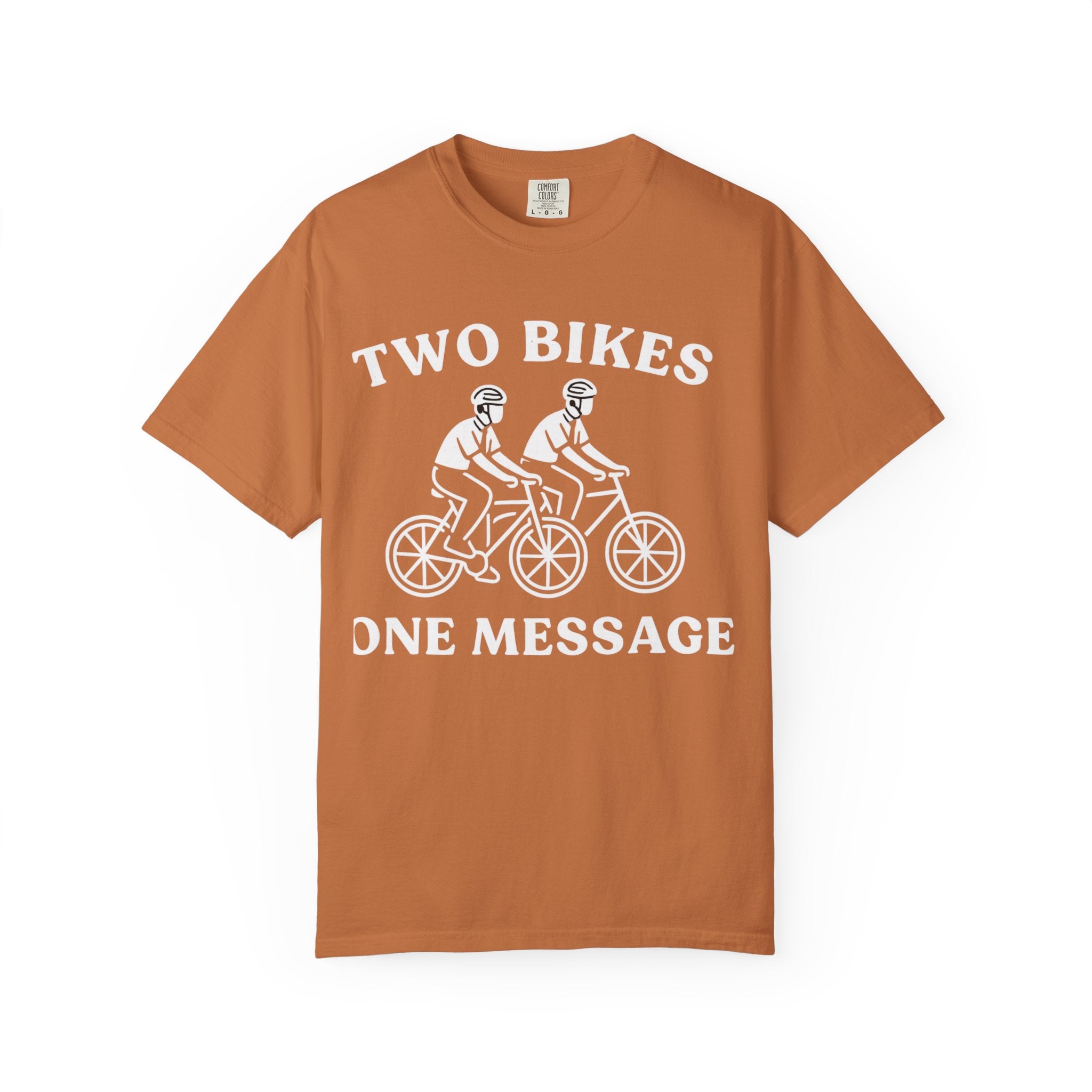"Two Bikes, One Message" Unisex Garment-Dyed T-shirt
