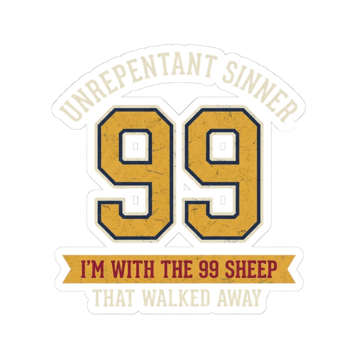 "Good Book Series 99 Unrepentant Sinner" Sticker — Main