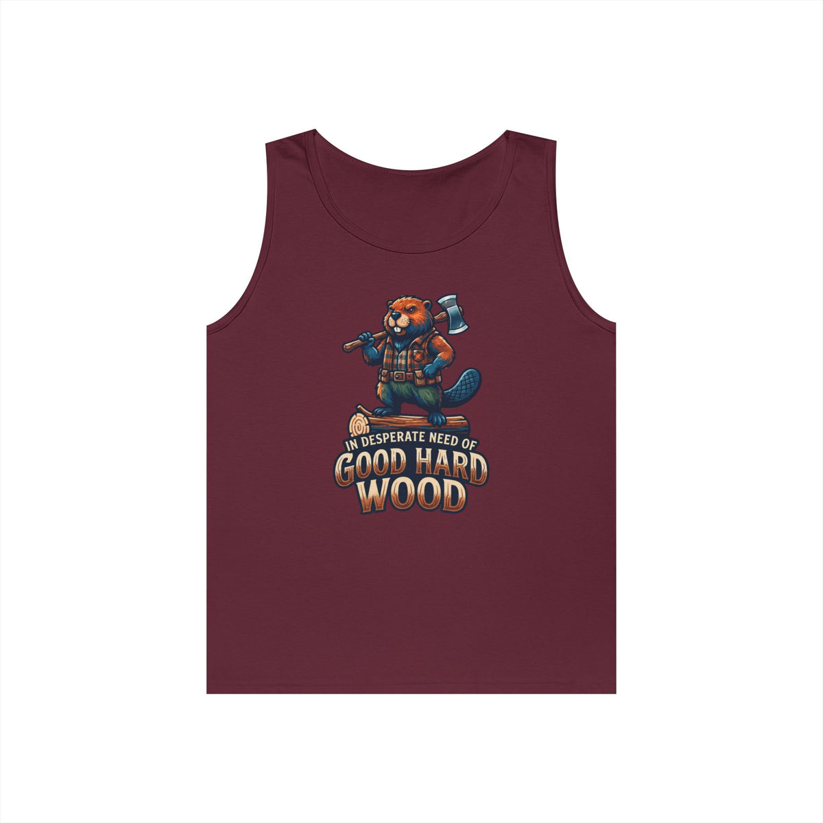 Color: Maroon | In Desperate Need of Good Hard Wood Tank Top