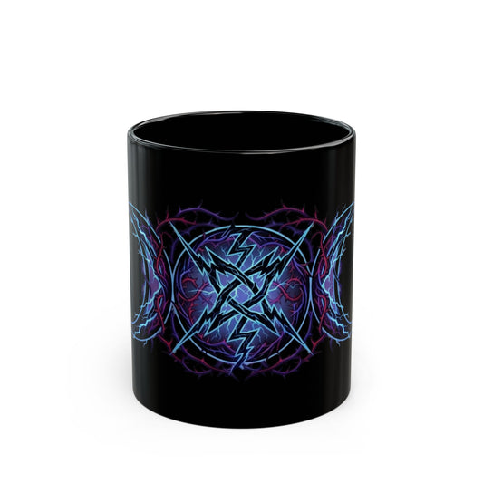 "Triple Goddess Tempest" Black Ceramic Mug